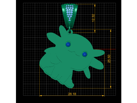 CAT GOLD PENDANT 3D 프린트 모델