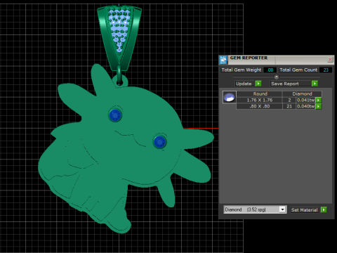 CAT GOLD PENDANT 3D 프린트 모델