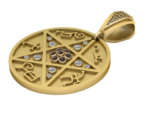 ROUND GLD PENDANT 3D Print Model