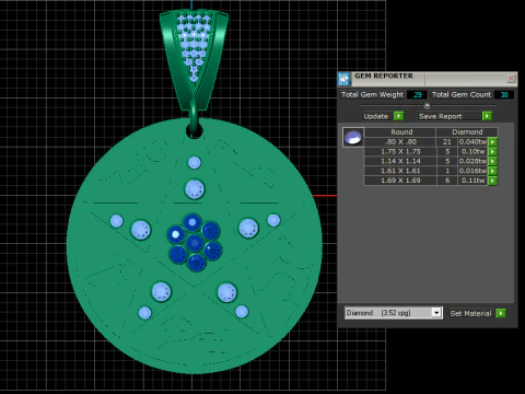ROUND GLD PENDANT 3D Print Model