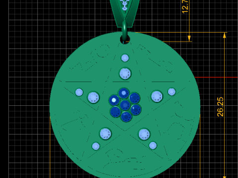 ROUND GLD PENDANT Modelo de impresión 3D