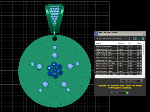 ROUND GLD PENDANT 3D Print Model