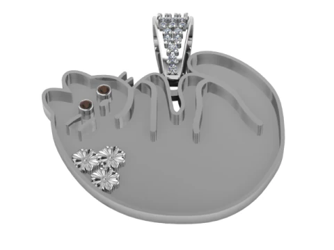 CAT PENDANT 3D Print Model