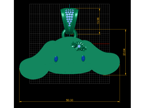 DOG FACES PENDANT 3D 打印模型