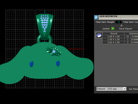 DOG FACES PENDANT 3D 打印模型