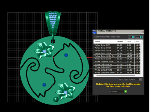 ROUND CAT PENDANT 3D Print Model