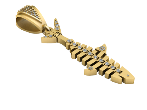 FISH GOLD PENDANT 3D प्रिंट मॉडल