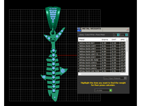 FISH GOLD PENDANT 3D Print Model