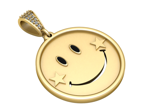 EMOJI GOLD PENDANT Modello di stampa 3D