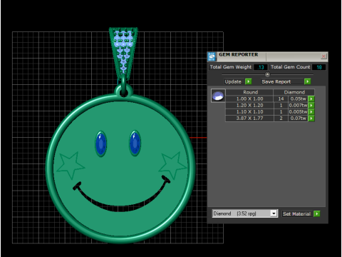 EMOJI GOLD PENDANT Modello di stampa 3D