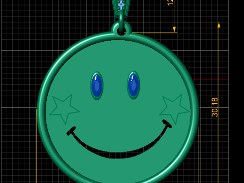 EMOJI GOLD PENDANT Modello di stampa 3D