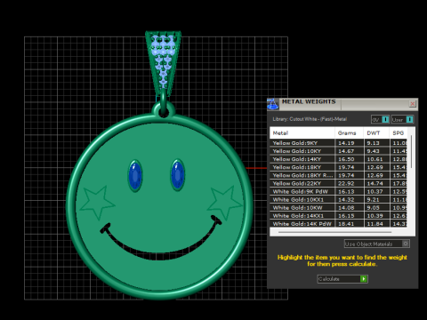 EMOJI GOLD PENDANT Modello di stampa 3D