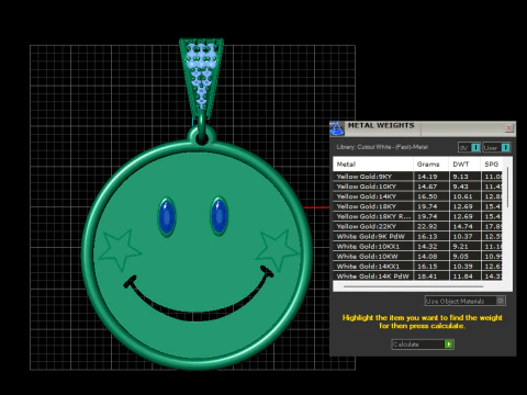 EMOJI GOLD PENDANT 3D Print Model