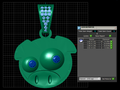 FACES PENDANT Modello di stampa 3D