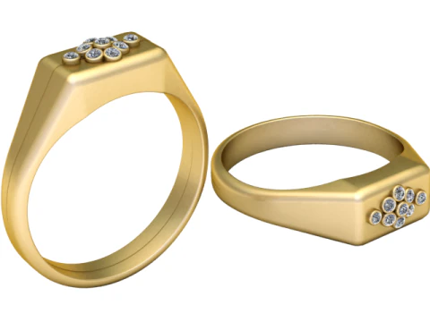 3D GOLD RING 3D Print Model
