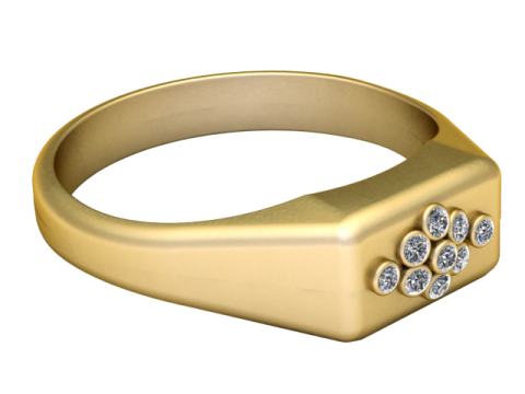3D GOLD RING 3Dプリントモデル