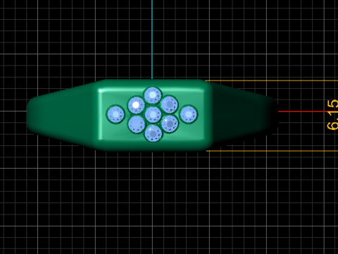 3D GOLD RING 3Dプリントモデル