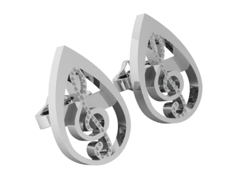 3D GOLD EARRING 3D Print Model