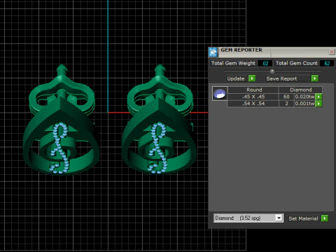 3D GOLD EARRING 3D Print Model