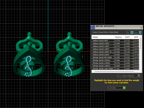 3D GOLD EARRING 3D Принт Модель