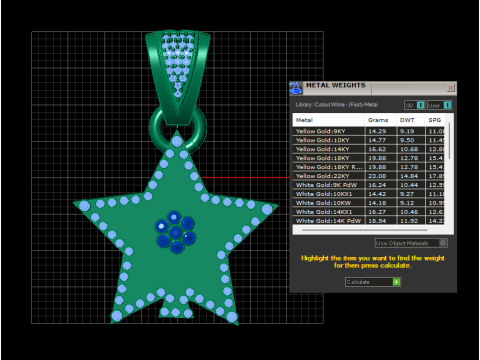 凝视金吊坠 3D 打印模型