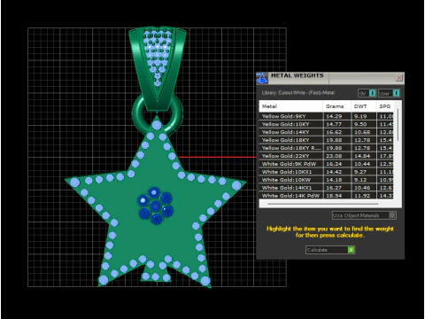 STARING GOLD PENDANT 3D Print Model