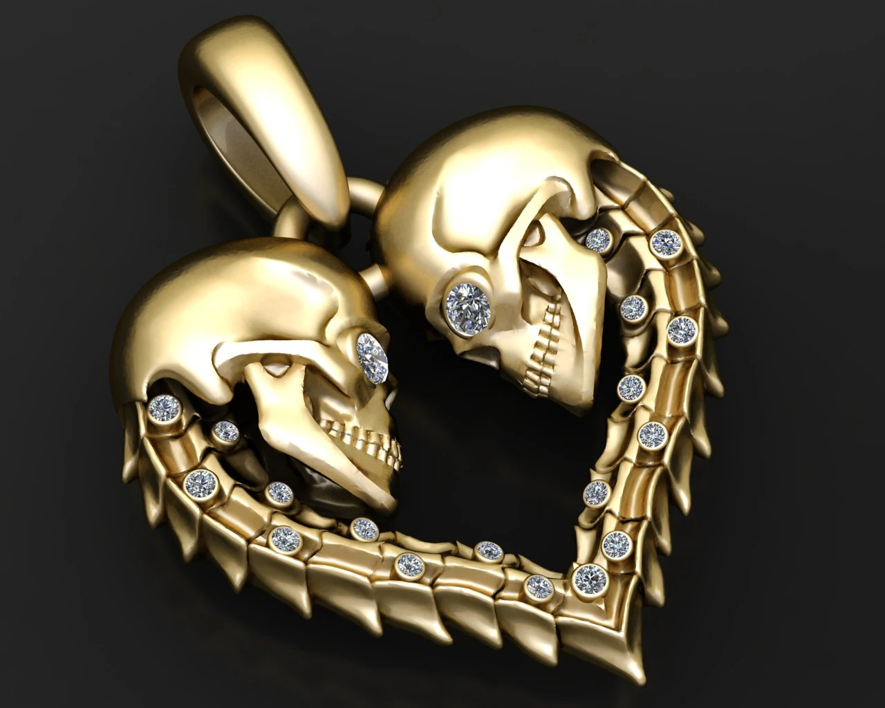 HEART PENDANT 3D Print Model .c4d .max .obj .3ds .fbx .stl .blend 