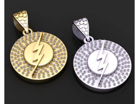 ROUND GOLD PENDANT Model do druku 3D