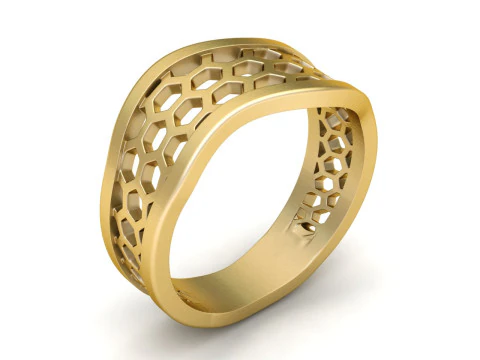3D GOLD RING 3D Print Model