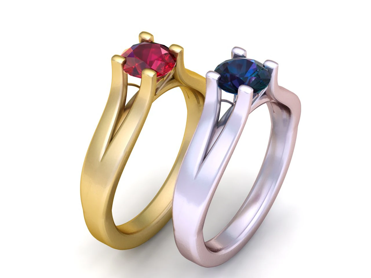 GOLD DIAMOUND RING 3D Print Model .c4d .max .obj .3ds .fbx .stl .blend 