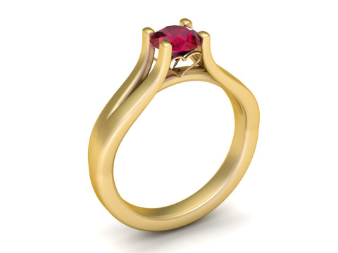 GOLD DIAMOUND RING 3D Принт Модель