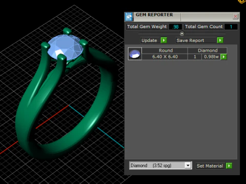 GOLD DIAMOUND RING 3D Print Model