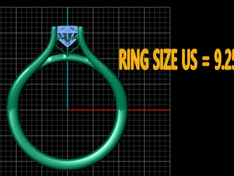 GOLD DIAMOUND RING 3D Print Model