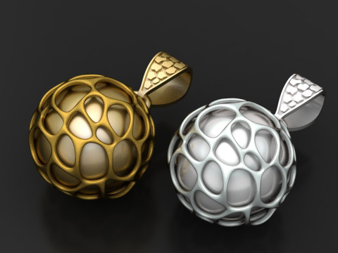 BALL GOLD PENDANT 3D 프린트 모델