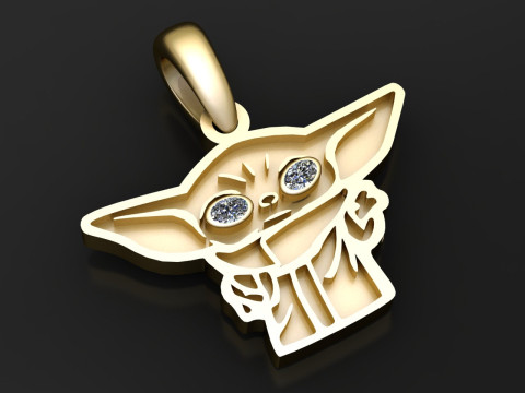 CAT GOLD PENDANT 3D Print Model