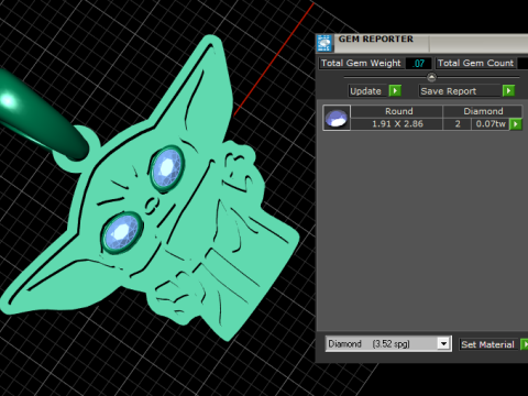 CAT GOLD PENDANT 3D Print Model