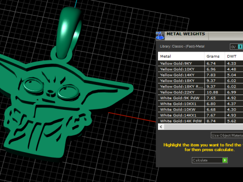 CAT GOLD PENDANT 3D Print Model