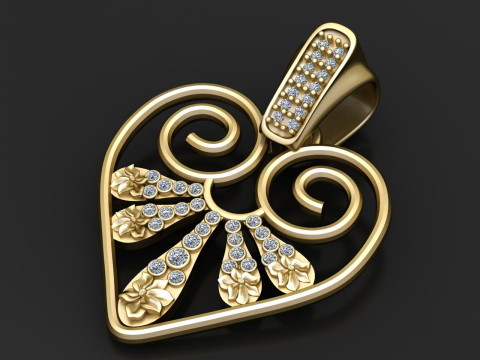 HEART PENDANT Modelo de Impressão 3D