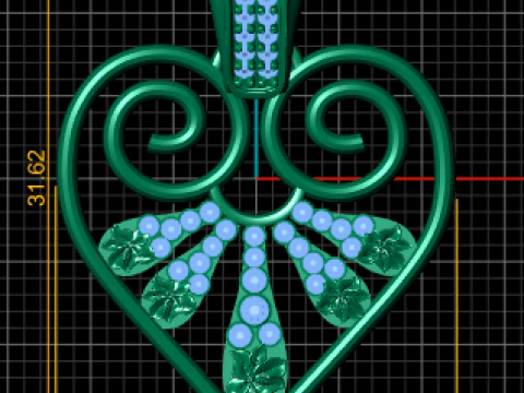 HEART PENDANT 3D Print Model