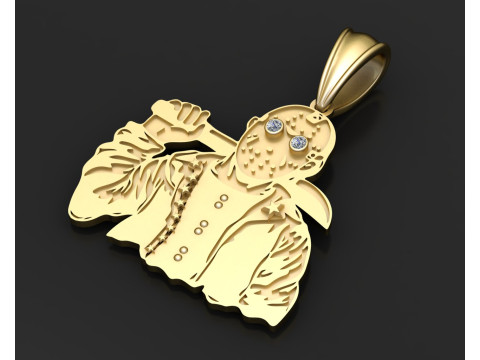DANGER BOY PENDANT 3D Print Model