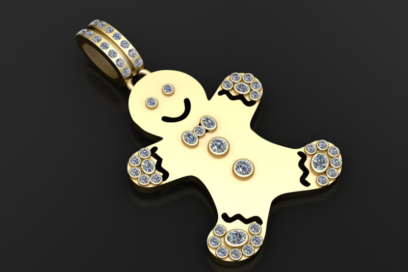 3D GOLD BEAR PENDANT Modèles 3D en vedette .c4d .max .obj .3ds .fbx .stl .blend