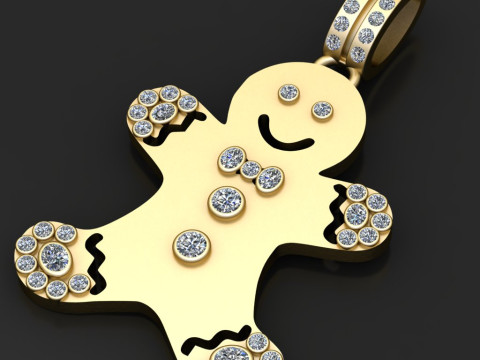 3D GOLD BEAR PENDANT Modèles 3D en vedette