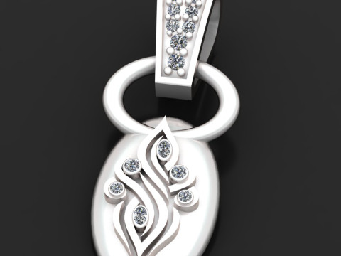 3D Gold Pendant printable model Modèles 3D en vedette