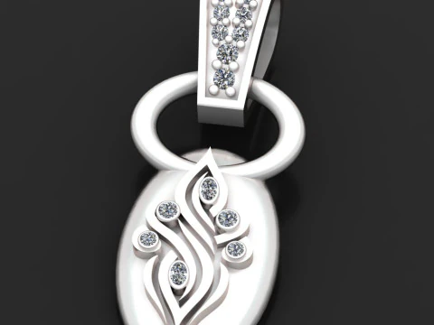 3D Gold Pendant printable model 3D Print Model