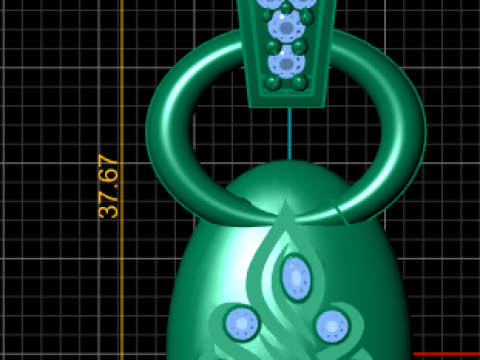 3D Gold Pendant printable model Modèles 3D en vedette