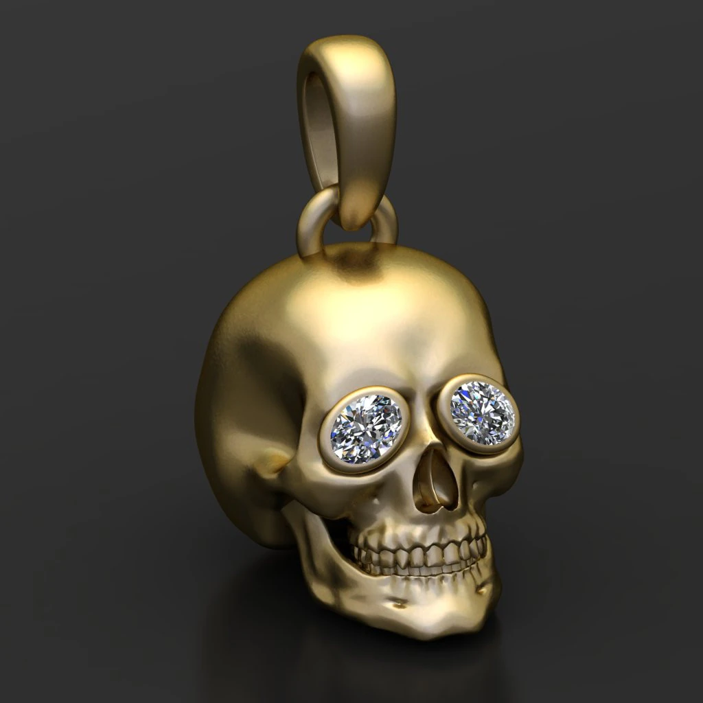 SKULL FACES PENDANT 3D Print Model .c4d .max .obj .3ds .fbx .stl .blend 