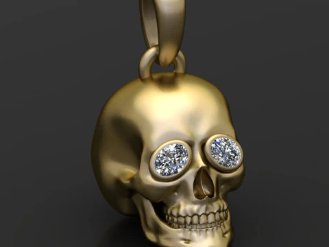 PENDENTE CON VOLTI DI TESCHIO Modello di stampa 3D