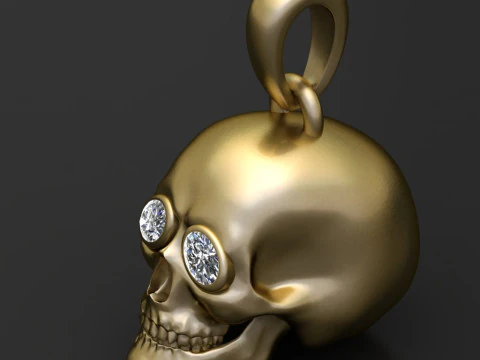 SKULL FACES PENDANT 3D Print Model