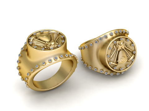 3D GOLD RING 3D Print Model