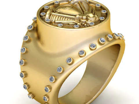 3D GOLD RING 3D Print Model